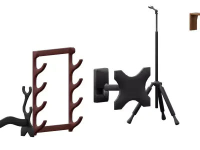 Modern Geometric Decoration Prop Set Low Poly Interior Low-poly 3D model