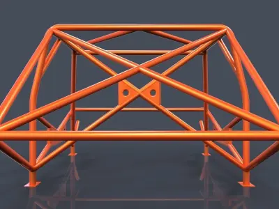 Roll cage-race car frame 3D model