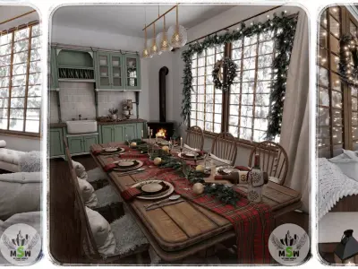 Christmas Home Set Blender Scenes 3D model