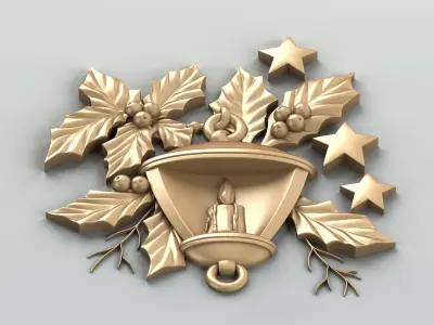 Carved decor central 022 3D model