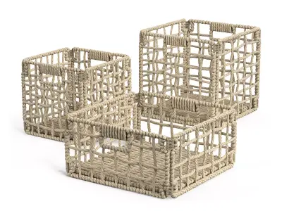 Janice Collection of natural fiber baskets RendezVousDeco