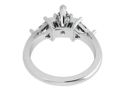 Marquise Diamond Ring 3781 3D print model