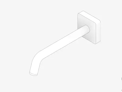 Wall Spout - Luxury - Two - Bath Low-poly 3D model