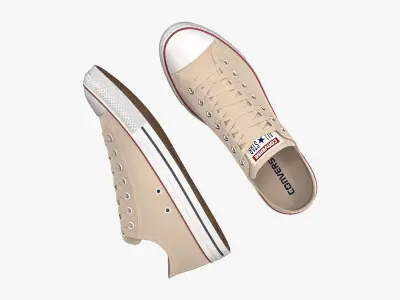 Chuck Taylor All Star Classic Low Top Cream 3D model