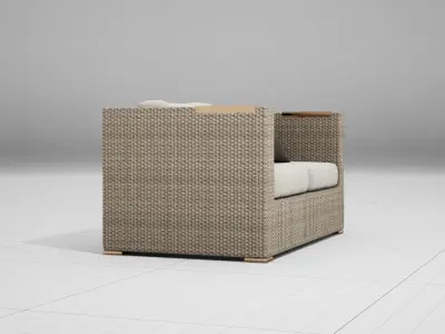 Patio Furniture 003 Sofa UE4 Low-poly 3D model