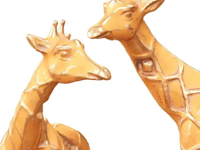 Giraffe figurine 3D model
