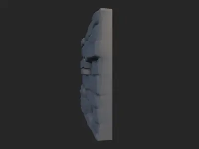 Torn Down Stone Wall Rubble 3D model