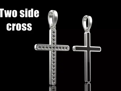 Two side cross  model 545 3D print model