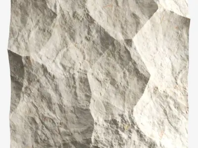 27-RockPanel piece of rock on wall 3D model