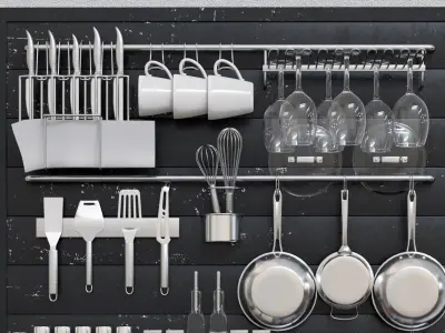 Collection for the kitchen Trifles for the kitchen 3D model