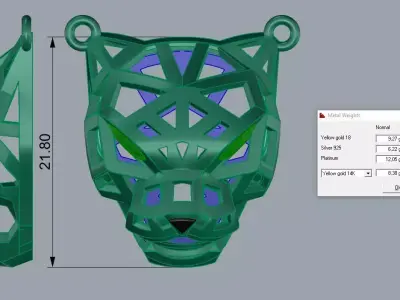 Panthere Pendant Brand Jewelry 3D print model