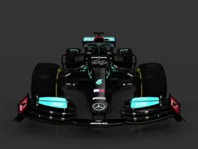 F1 2021 MERCEDES W12 Low-poly 3D model
