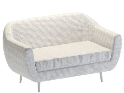 seater sofa Free low-poly 3D model