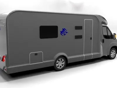 KNAUS CAMPER LOWPOLY Low-poly 3D model