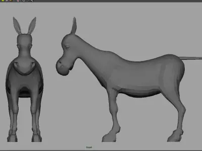 donky cartoon 3d model 3D model