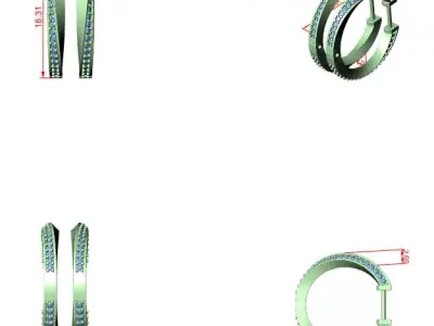  Diamond Hoops  3D print model