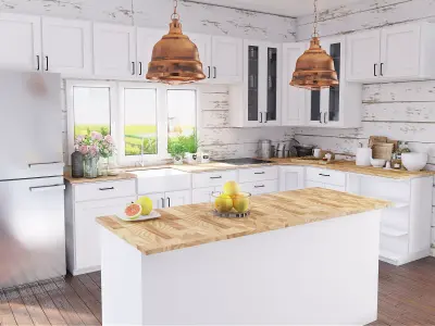 Vray and UE4 Shake Style Cabinets - 16 modular models Low-poly 3D model