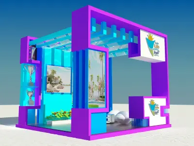 Booth Exhibition Stand a354 3D model