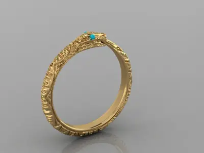snake ring 3D print model