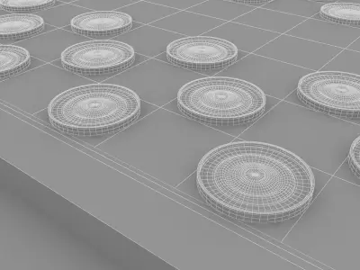 Checkers 3D model