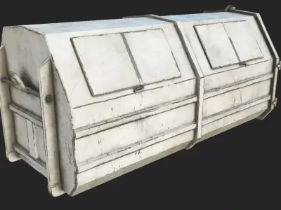 Trash Container PBR Low-poly 3D model