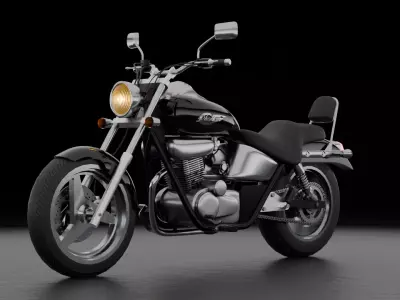 Honda Shadow Phantom TA200 Cruiser Motorcycle  3D model