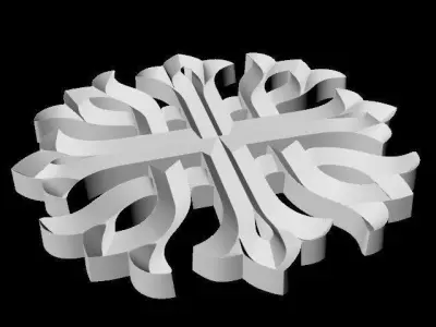 Central decor ornament for furniture 3D model 298