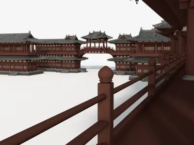 Chinese pavilion 3D model
