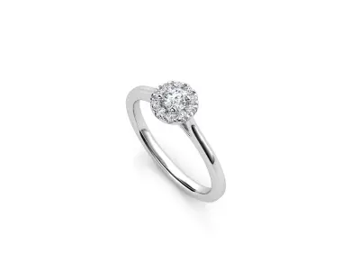 ZDR0100 oval diamond engagement ring 3D print model