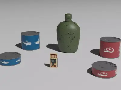 GAME READY SURVIVAL ASSET PACK Free low-poly 3D model