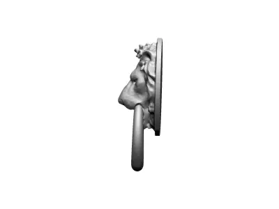 Animal head Lion Door Decoration 3D print model