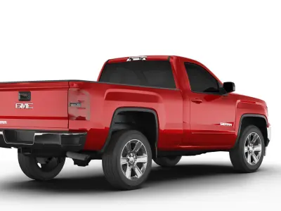 GMC Sierra 1500 reg pickup Low-poly 3D model