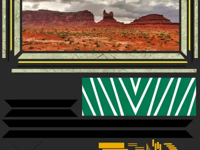 A collection of Frames - Set IV Low-poly 3D model