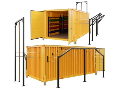 Street Workout in Sea Container 1 3D model