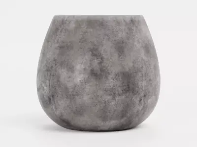 -Concrete Flower Pot V1- 3D model