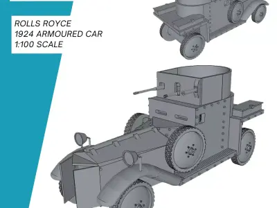 Rolls-Royce 1924 Armoured Car 3D print model