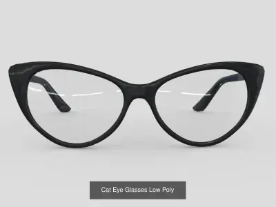 10 Glasses Low Poly PBR Realistic Collection 3D Model Pack