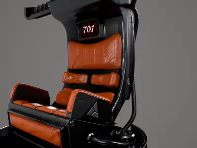 sci-fi chairs Free low-poly 3D model