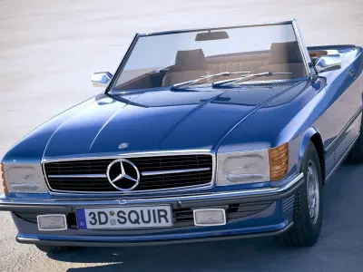 Mercedes SL r107 1981 3D model