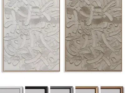 Abstract Painting Frame set 3D model 46