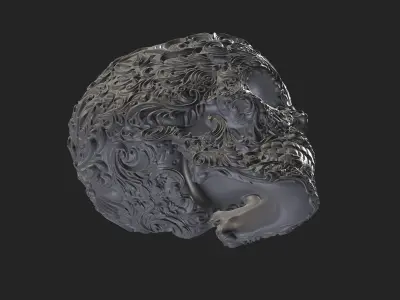 Skull Ornamental 3D print model