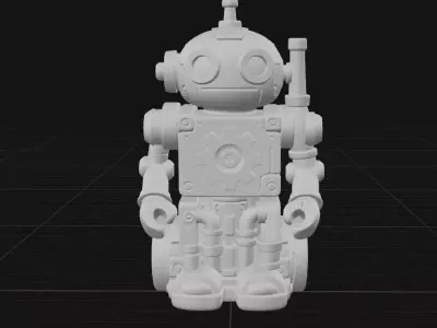 Industrial Robot Sculpture 3D print model