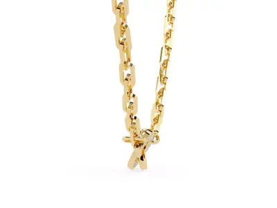 Luxury Diamond Chain Clasp Necklace CAD Design 3DM STL 3D print model