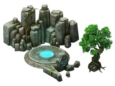 Stone Fallen Land - Sealing Station 01 3D model