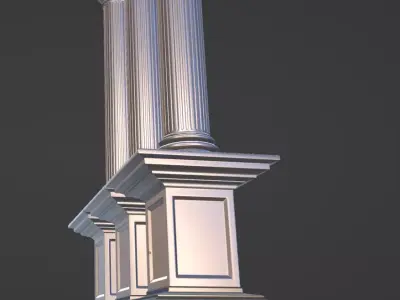  column 3D model greek columns 3D 3D model