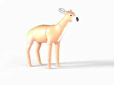 Deer decoy Low-poly 3D model
