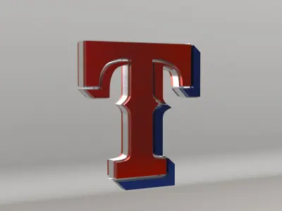 MLB Texas Rangers V1 Team Logo 3D model