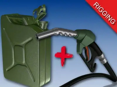 Fuel pump nozzle 3D model