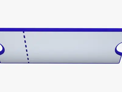 Ticket Paper 3D model