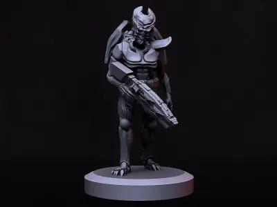 Alien Warrior A Free 3D print model